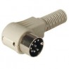 CONECTOR DIN 8 PINES MACHO SOLDAR CODO B