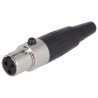 CONECTOR MINI XLR3 PIN HEMBRA BLACK