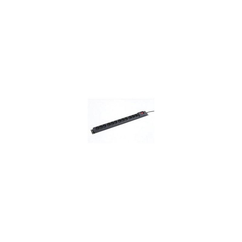 REGLETA 19" 12 TOMAS SCHUKO+INT+PROT ECO