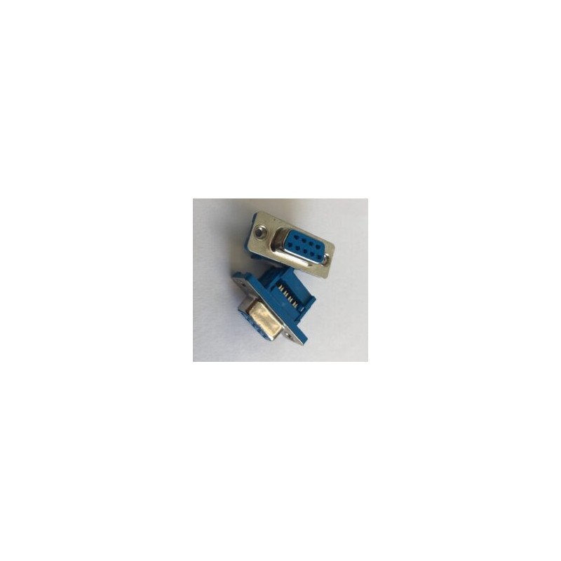 CONECTOR SUB-D 9 HEMBRA CABLE PLANO AZUL