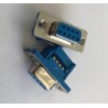 CONECTOR SUB-D 9 HEMBRA CABLE PLANO AZUL