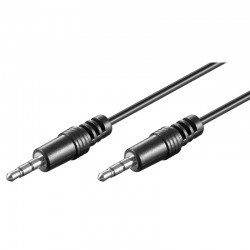 CABLE MINIJACK ST M-M 5M NEGRO REDONDO