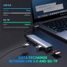 ADAPTADOR USB C M-HDMI H+3USB3.0+SD+MSD