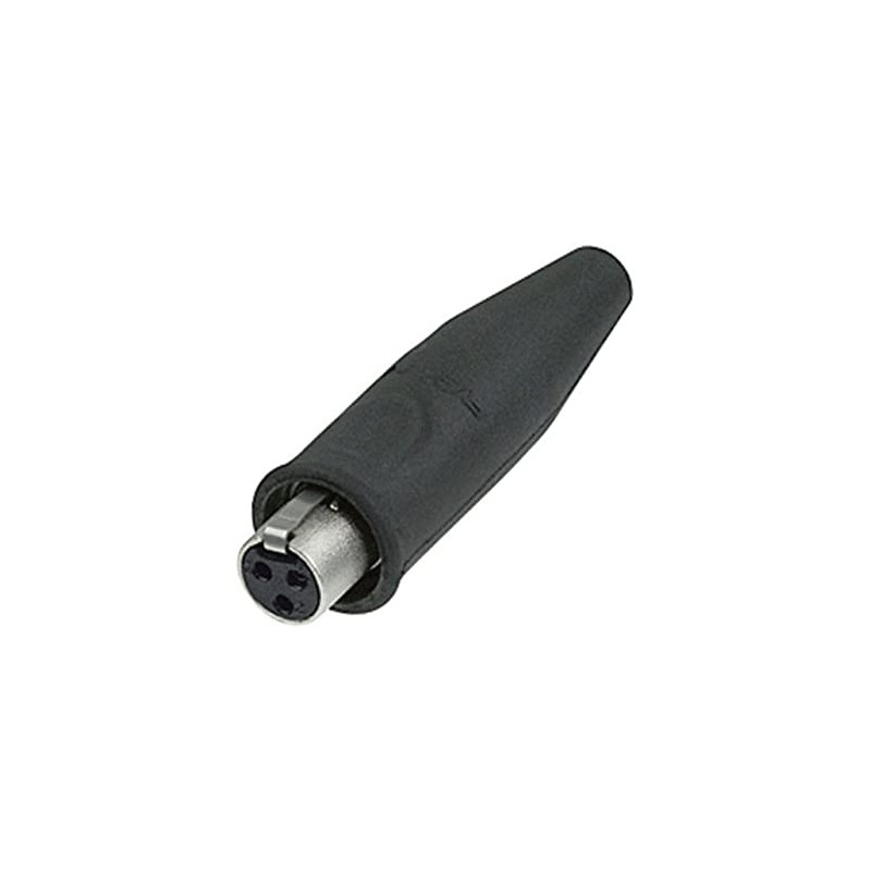 CONECTOR MINI XLR3 PIN HEMBRA NEGRO IP65