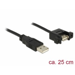 CABLE USB A 2.0 M-H 0,25M...