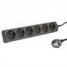 REGLETA 6 TOMAS SCHUKO SININT NEGRA 1,5M