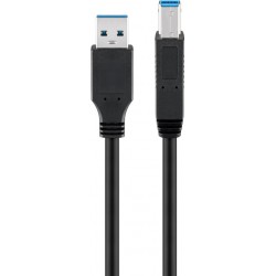 CABLE USB A-B 3.0 M-M 0,25MT NEGRO V.3.0