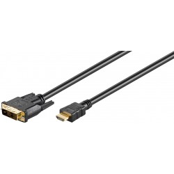 CABLE HDMI M-DVI-D 18+1 M 1,5MTS ORO