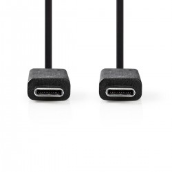 CABLE USB C M-M 2M NEGRO V3.2