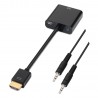 ADAPTADOR HDMI M a VGA H+AUDIO 15cm NEGR