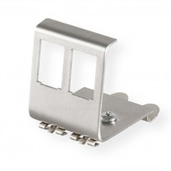 PLACA METALICA 2xRJ45 PARA CARRIL DIN KE