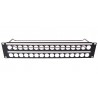 PANEL 19" 2U 32 PUERTOS XLR+ VARILLA+POR