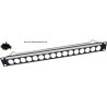 PANEL 19" 1U 16 PUERTOS XLR+ VARILLA+POR