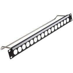 PANEL 19" 1U 16 PUERTOS XLR+ VARILLA+POR