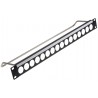 PANEL 19" 1U 16 PUERTOS XLR+ VARILLA+POR