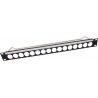 PANEL 19" 1U 16 PUERTOS XLR+ VARILLA+POR