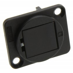 PLACA ADAPTADOR SERIE D XLR KEYSTON NEGR