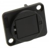 PLACA ADAPTADOR SERIE D XLR KEYSTON NEGR