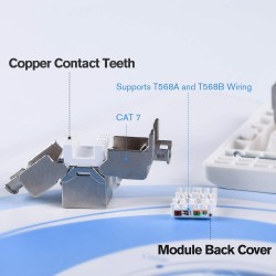 CONECTOR RJ45 HEMBRA FTP CAT7 KEYSTON