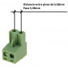 CONECTOR BORNA EUROBLOCK 2 PIN H 5,08mm