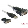 CABLE USB M-DB9 SERIE RS232 M+DB25M 1,5M