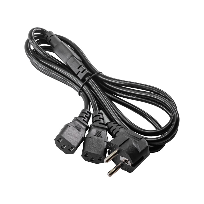 CABLE ALIMENTACION "Y" RED-2xCPU C13 1M
