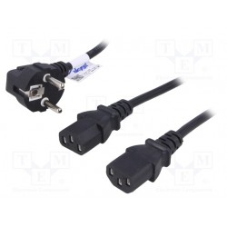 CABLE ALIMENTACION "Y" RED-2xCPU C13 1M