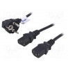 CABLE ALIMENTACION "Y" RED-2xCPU C13 1M