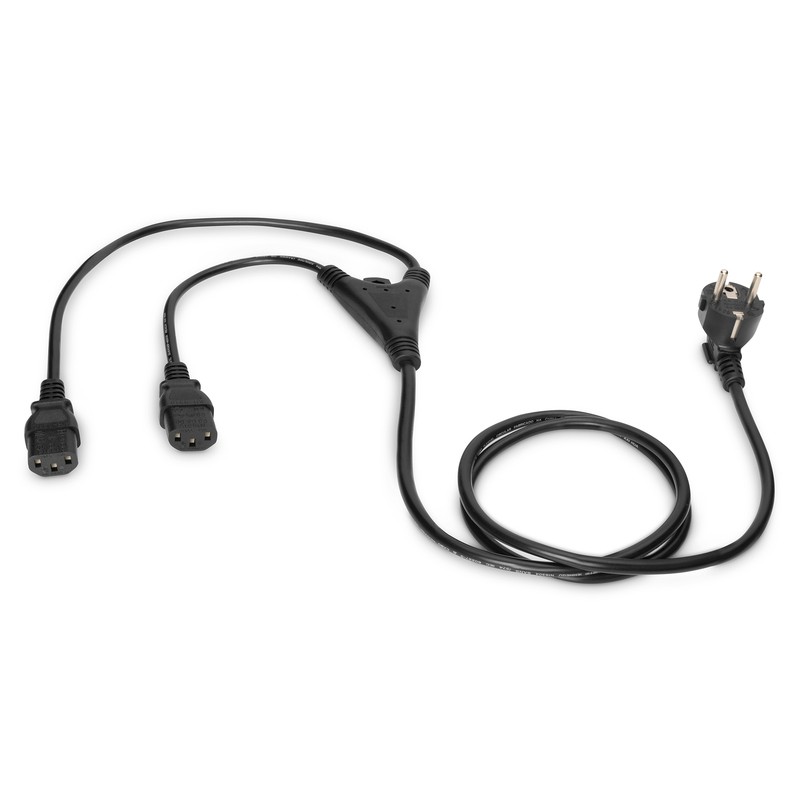 CABLE ALIMENTACION "Y" RED-2xCPU C13 2M