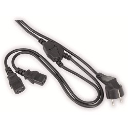 CABLE ALIMENTACION "Y" RED-2xCPU C13 2M