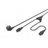 CABLE ALIMENTACION "Y" RED-2xCPU C13 2M