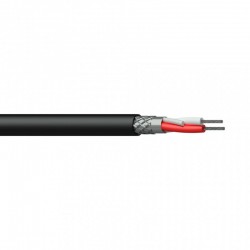 CABLE DMX 2x0,22mm2 APANTALLADO GOMA NEG