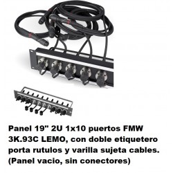 PANEL 19" 2U (1x10 FMW)+ACCESORIOS