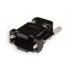 CARCASA DB9 PLASTICO NEGRO TORNILLO LARG
