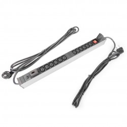 REGLETA 19" 12xC13+ INTERRUPTOR 2 CABLES