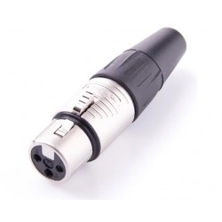 CONECTOR XLR3 HEMBRA AEREO NIKEL REAN NE