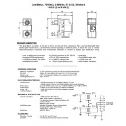 BALUN 2x1.6/5.6 H-RJ45H FTP PANEL (G703)