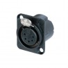CONECTOR XLR5 HEMBRA PANEL NEGRO NEUTRIK