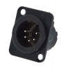 CONECTOR XLR5 MACHO PANEL NEGRO NEUTRIK