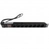 REGLETA 19" 8 TOMAS SCHUKO+INT+PROTECCIO