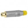 CONECTOR RCA HEMBRA AMARILLO HQ NIKEL AM