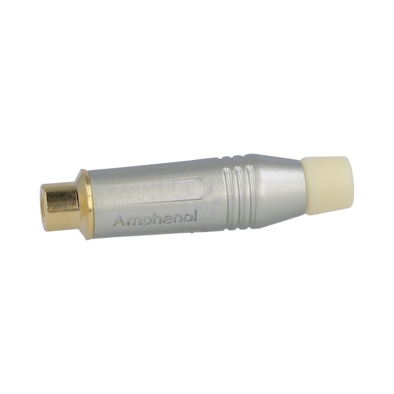 CONECTOR RCA HEMBRA BLANCO HQ NIKEL AM
