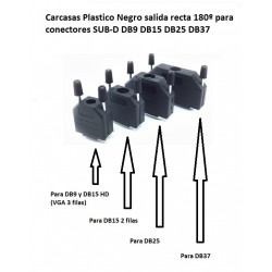 CARCASA DB9 LIBRO PLASTICO NEGRO