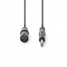 CABLE JACK 6,35 ST M-XLR3 M 5M GRIS OSCU