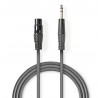 CABLE JACK 6,35 ST M-XLR3 H 1,5M GRIS OS