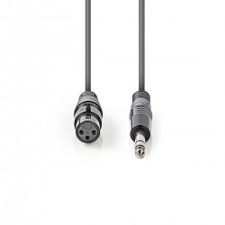 CABLE JACK 6,35 ST M-XLR3 H 1,5M GRIS OS