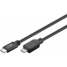CABLE MICRO USB B 2.0 M-USB C M 1M NEGRO
