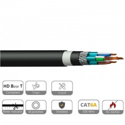 CABLE SFTP CAT6A FLEXIBLE GOMA NEGRO