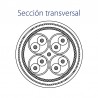 CABLE SFTP CAT6A FLEXIBLE GOMA NEGRO