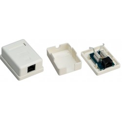 ROSETA SUPERFICIE 1xRJ45 UTPCAT6 LATERAL
